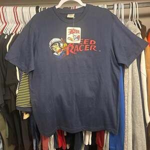 Vintage Steve & Barry's 2007 Speed Racer Graphic T-Shirt, Navy Blue, Size M
